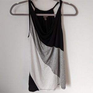 Penn Wright Mason cowl neck tank. gray, black and white. M